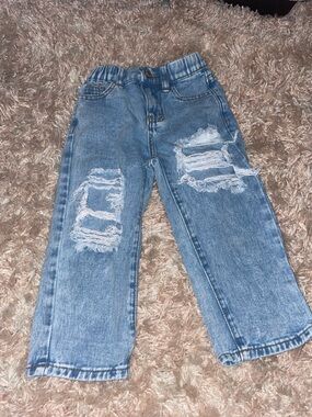 Distressed Light Wash Kids Jeans